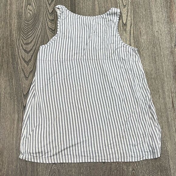 Simply Vera Vera Wang Chemise Slip Dress Scoop Neck Striped Gray White Size S - Picture 2 of 3